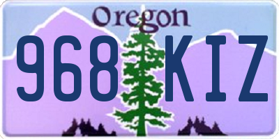 OR license plate 968KIZ