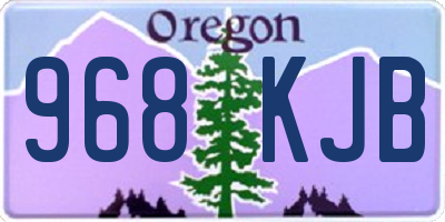 OR license plate 968KJB