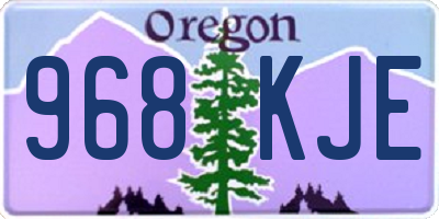 OR license plate 968KJE