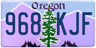 OR license plate 968KJF