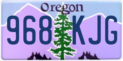 OR license plate 968KJG