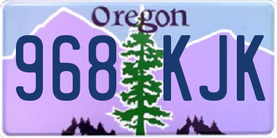 OR license plate 968KJK