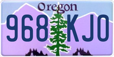 OR license plate 968KJO