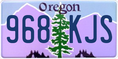 OR license plate 968KJS