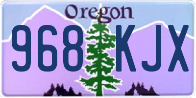 OR license plate 968KJX