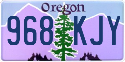 OR license plate 968KJY