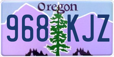 OR license plate 968KJZ