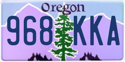 OR license plate 968KKA