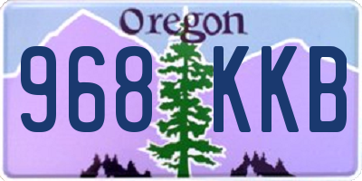 OR license plate 968KKB