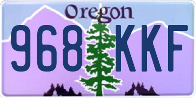 OR license plate 968KKF