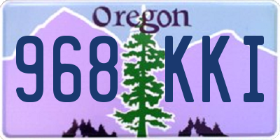 OR license plate 968KKI