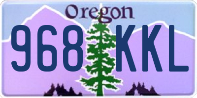 OR license plate 968KKL