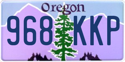 OR license plate 968KKP