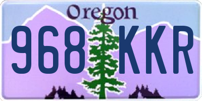 OR license plate 968KKR