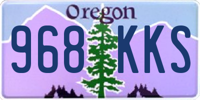 OR license plate 968KKS
