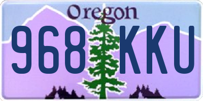 OR license plate 968KKU