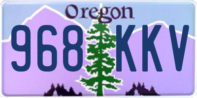 OR license plate 968KKV