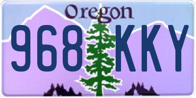 OR license plate 968KKY