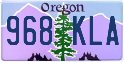 OR license plate 968KLA