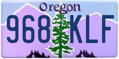 OR license plate 968KLF