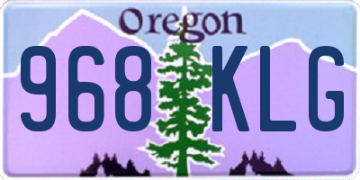 OR license plate 968KLG