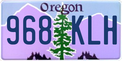 OR license plate 968KLH