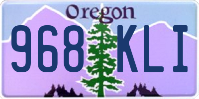 OR license plate 968KLI