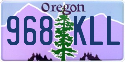 OR license plate 968KLL