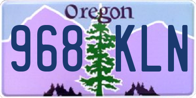OR license plate 968KLN