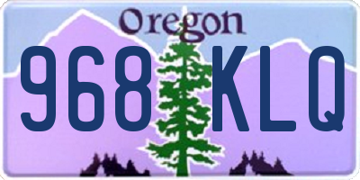 OR license plate 968KLQ