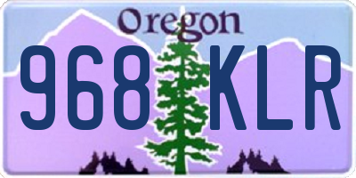 OR license plate 968KLR