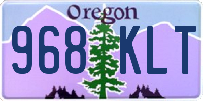 OR license plate 968KLT
