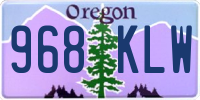 OR license plate 968KLW