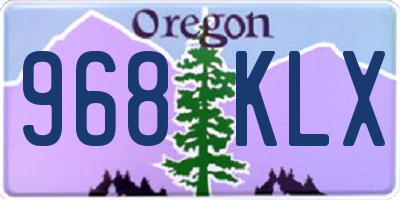 OR license plate 968KLX