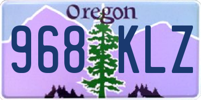 OR license plate 968KLZ