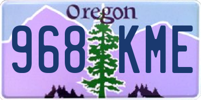 OR license plate 968KME