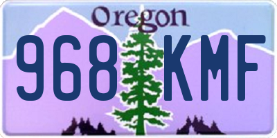 OR license plate 968KMF