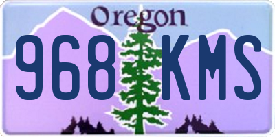 OR license plate 968KMS