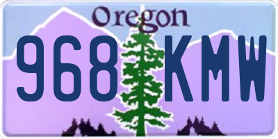 OR license plate 968KMW