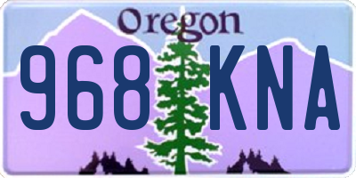 OR license plate 968KNA