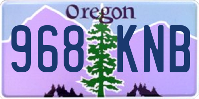 OR license plate 968KNB