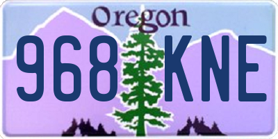 OR license plate 968KNE