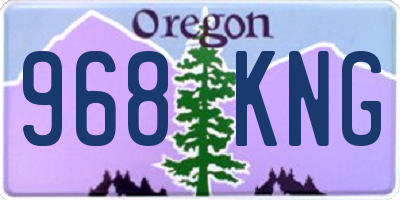 OR license plate 968KNG
