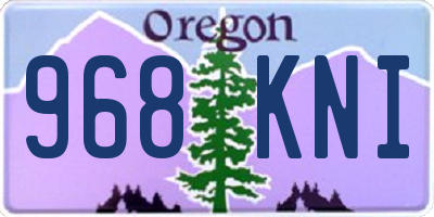 OR license plate 968KNI