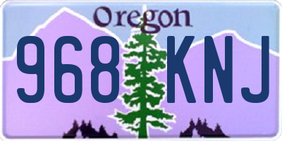 OR license plate 968KNJ