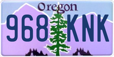 OR license plate 968KNK