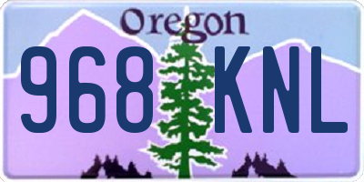 OR license plate 968KNL