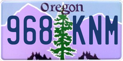 OR license plate 968KNM