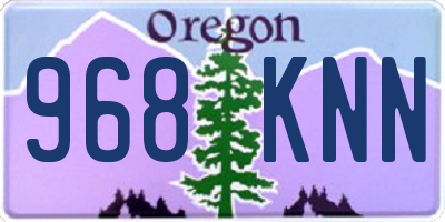OR license plate 968KNN