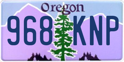 OR license plate 968KNP